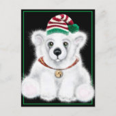Carte Postale Petit bébé ours polaire de Noël, petit ours de Pèr (Devant)