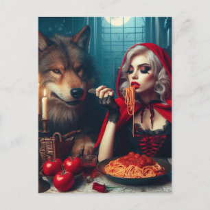 Carte Postale Petit Blonde Rouge cheveux Imaginaire foncé