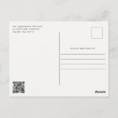 Carte Postale Petit Boo mignon Ghost Bow Baby shower Fleur sauva (Dos)