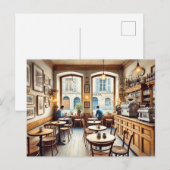 Carte Postale Petit café à Genève Suisse (Devant / Derrière)