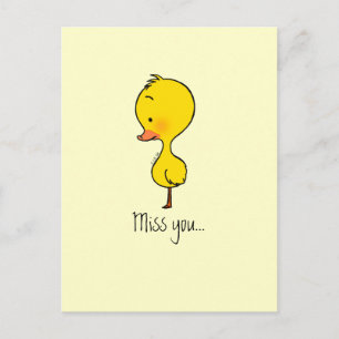Carte Postale Petit canard solitaire