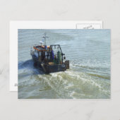 Carte Postale Petit chalutier, port de Cardiff Bay (Devant / Derrière)