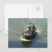 Carte Postale Petit chalutier, port de Cardiff Bay (Devant / Derrière)