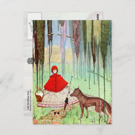Carte Postale Petit Chaperon Rouge (Devant / Derrière)