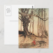Carte Postale Petit Chaperon Rouge effrayant (Devant / Derrière)