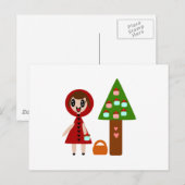 Carte Postale Petit chaperon rouge et Cupcake Tree (Devant / Derrière)