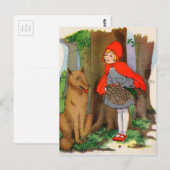 Carte Postale Petit chaperon rouge et loup (Devant / Derrière)