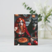 Carte Postale Petit Chaperon Rouge Fantastique Sombre  (Debout devant)