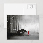 Carte Postale Petit Chaperon Rouge ~ Le Premier Toucher (Devant / Derrière)