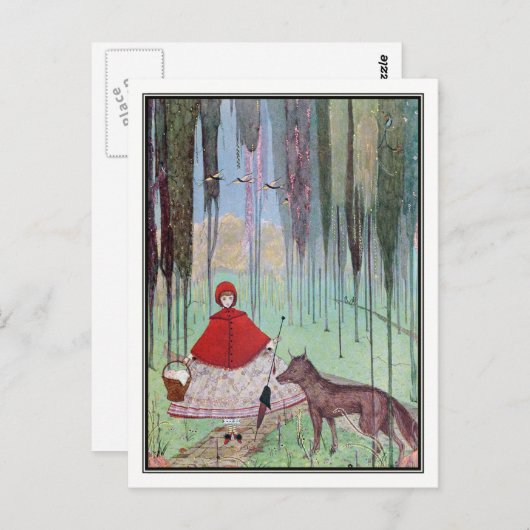 Carte Postale Petit chaperon rouge par Harry Clarke (Devant / Derrière)