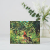 Carte Postale Petit chaperon rouge, peinture d'art (Debout devant)