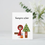Carte Postale Petit chaperon rouge rencontre l'éclair vampire (Debout devant)