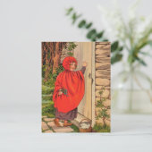 Carte Postale Petit chaperon rouge Vintage (Debout devant)