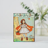 Carte Postale Petit Chaperon Rouge Vintage Mignon (Debout devant)