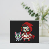 Carte Postale Petit Chaperon Rouge zombie (Debout devant)