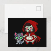 Carte Postale Petit Chaperon Rouge zombie (Devant / Derrière)