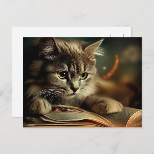 Carte Postale Petit chat jaune (Devant / Derrière)