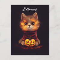 Petit chat mignon en costume d'Halloween.