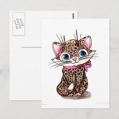 Carte Postale Petit chaton tacheté (Devant / Derrière)