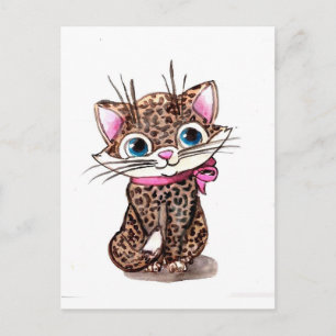 Carte Postale Petit chaton tacheté