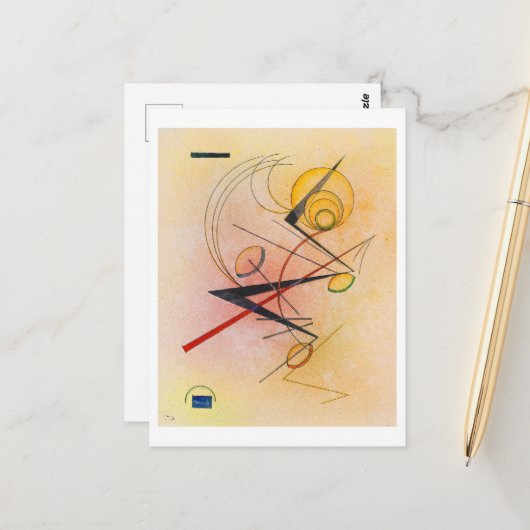 Carte Postale Petit Chaud, Kandinsky 1928 (Devant/Arrière en situation)