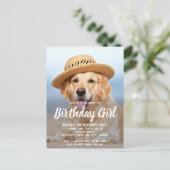 Carte Postale Petit Chien Anniversaire Fête Animaux de compagnie (Debout devant)