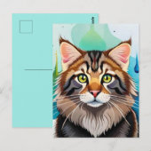 Carte Postale Petit chien fermer mini porte - bloc (Devant / Derrière)