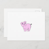Carte Postale Petit Cochon, Petit Cochon, Chien, Cochon Rose, An (Devant / Derrière)