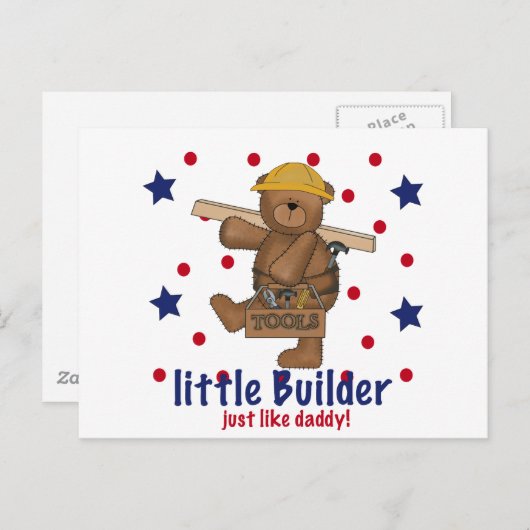 Carte Postale Petit Constructeur Comme Papa (Devant / Derrière)