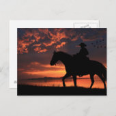 Carte Postale Petit cow-boy Sunset (Devant / Derrière)
