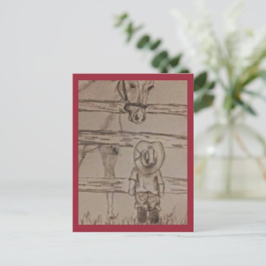 Carte Postale petit cowboy (Debout devant)