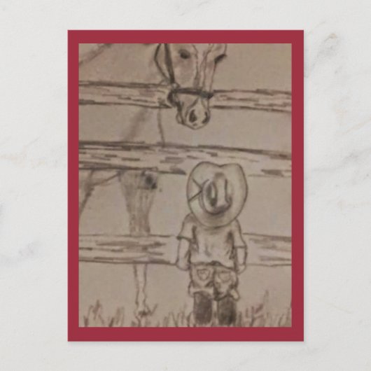 Carte Postale petit cowboy (Devant)