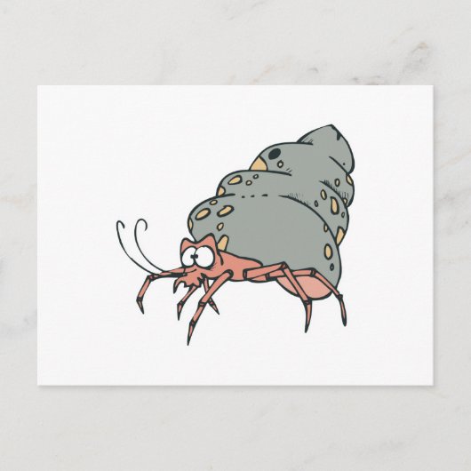 Carte Postale petit crabe à herbe mignonne (Devant)