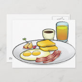 Carte Postale Petit déjeuner (Devant / Derrière)