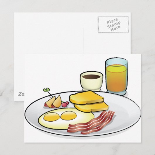 Carte Postale Petit déjeuner (Devant / Derrière)