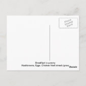 Carte postale petit-déjeuner (Dos)