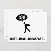 Carte Postale Petit-déjeuner (Devant / Derrière)