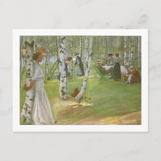 Carte Postale Petit déjeuner à l'Open par Carl Larsson (Devant)