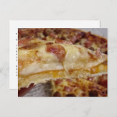 Carte Postale Petit-Déjeuner Au Bacon Et Fromage Pizza Recette (Devant / Derrière)