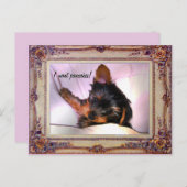 Carte Postale Petit déjeuner au lit Yorkie ? (Devant / Derrière)