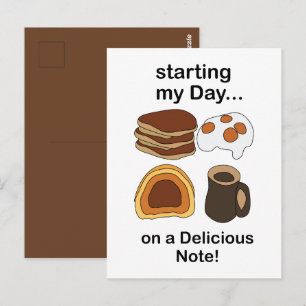 Carte Postale Petit déjeuner : commencer ma journée sur une note