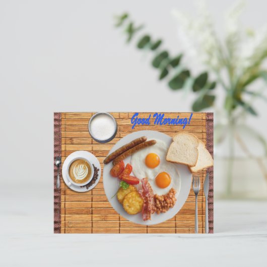 Carte Postale Petit déjeuner complet (Debout devant)