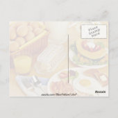 Carte Postale Petit-déjeuner de bacon, oeufs et cruche de lait (Dos)