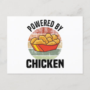 Carte Postale Petit-déjeuner de poulet Poulet Nuggets Ventilateu