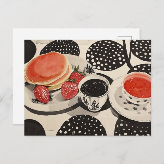 Carte Postale Petit déjeuner du matin (Devant / Derrière)