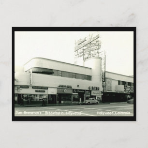 Carte Postale Petit déjeuner en Hollywood, Californie Vintage