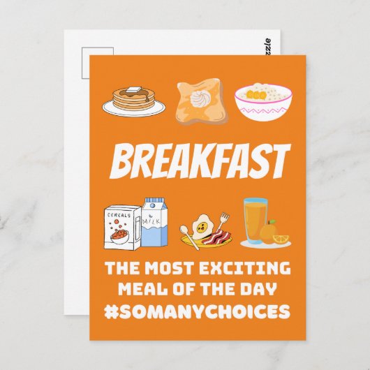 Carte Postale Petit déjeuner excitant (Devant / Derrière)