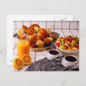 CARTE POSTALE PETIT DÉJEUNER FRAIS PROPAGÉ (Devant / Derrière)