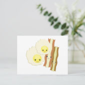 Carte Postale petit déjeuner kawaii heureux (Debout devant)