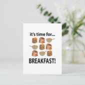 Carte Postale Petit Déjeuner Son Heure De Petit Déjeuner (Debout devant)